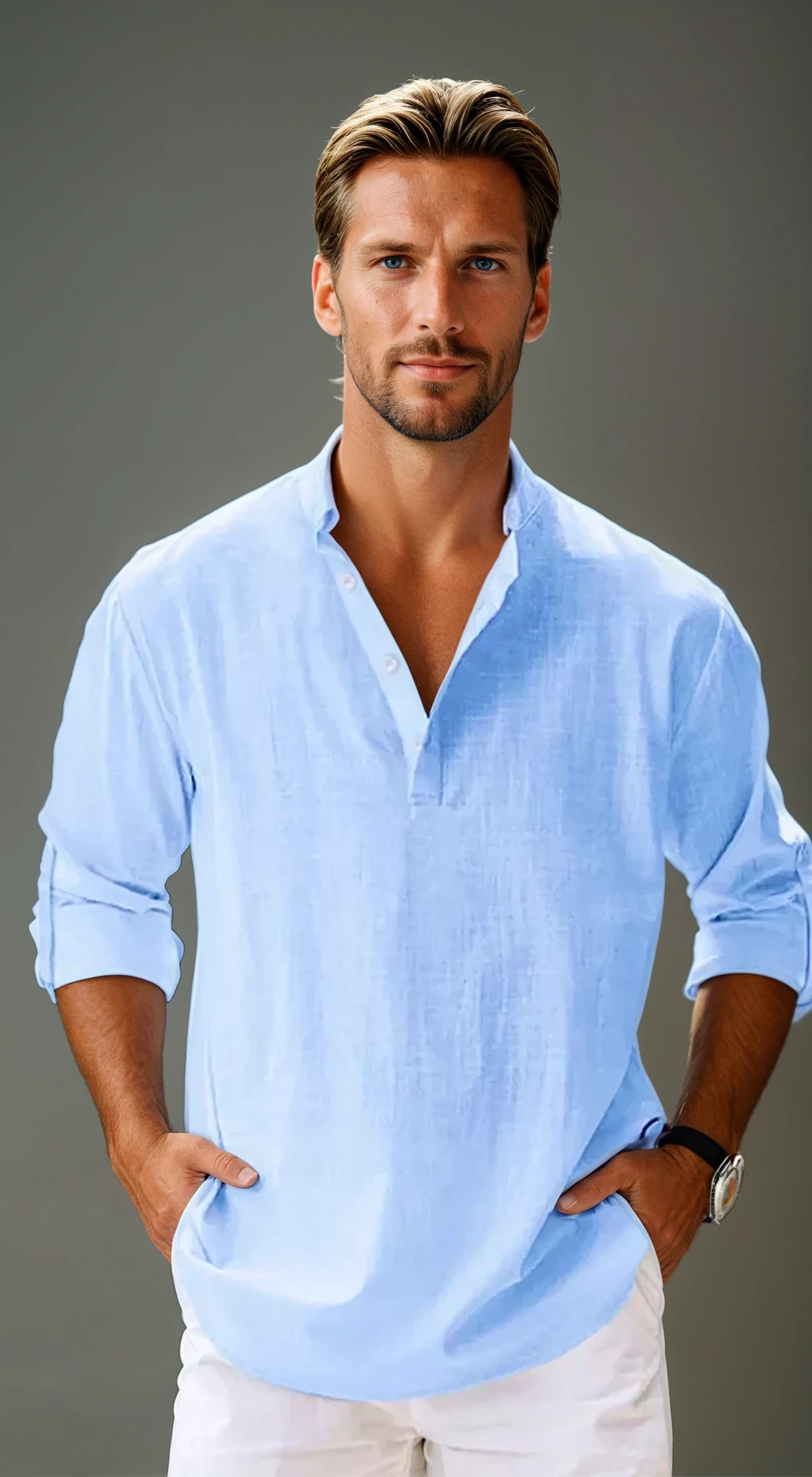 Arlington™ | Coastal Breeze Men's Linen Casual Shirt